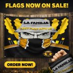 עונת 24-25 דגל לה פמיליה איש כועס - dont fuck with us גודל 90*1.50(דגל מס' 6)
