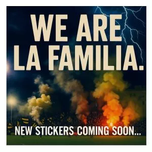 עונת 25/26 150 מדבקות (בחירת 10 סוגים)  LA FAMILIA