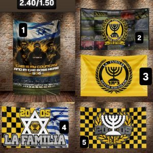 דגלים LA FAMILIA גודל 1.50*2.40 (5 סוגים לבחירה)