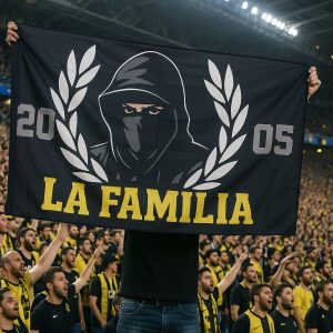 עונת 24-25 דגל LA FAMILIA דמות עם עלים 2005 (דגל מס' 7)